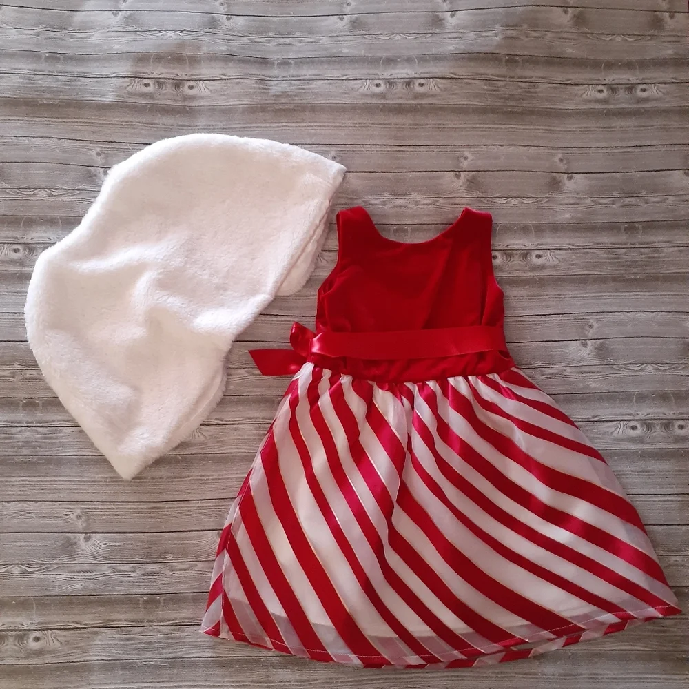 🎉3xHP/Live🎉🔥3/$70 The Children's Place Dress & Faux Fur Bolero Shrug